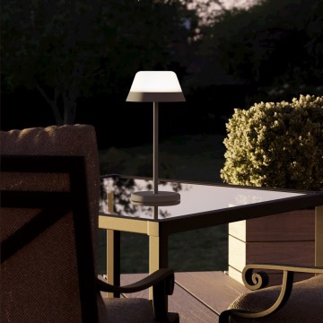 Eglo - LED RGBW Ljusreglerad beröring utomhus lampa 2i1 LED/1,5W/5V 2600 mAh IP54 grå