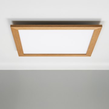 Eglo - LED RGBW Ljusreglerad fäst panel SALOBRENA-C WOOD LED/30,5W/230V 2700-6500K 64x64 cm brun + fjärrkontroll