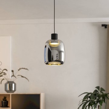 Eglo - LED RGBW Ljusreglerad ljuskrona på textilsladd LED/3,7W/230V 2700-6500K svart ZigBee