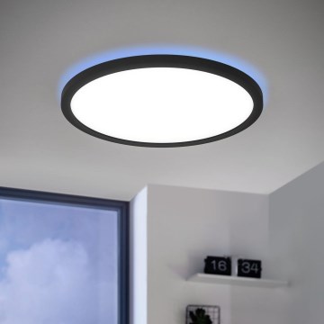 Eglo - LED RGBW ljusreglerad taklampa LED/14,6W/230V svart ZigBee