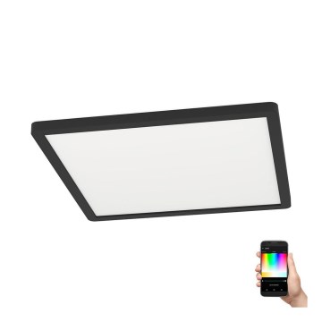 Eglo - LED RGBW ljusreglerad taklampa  LED/14,6W/230V svart ZigBee