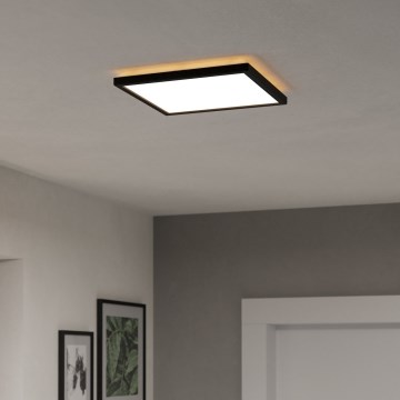 Eglo - LED RGBW Ljusreglerad vägglampa för badrum LED/13,4W/230V 2700-6500K 29x29 cm IP44 svart