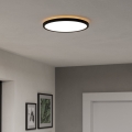 Eglo - LED RGBW Ljusreglerad vägglampa för badrum LED/13,9W/230V 2700-6500K diameter 30 cm IP44 svart ZigBee