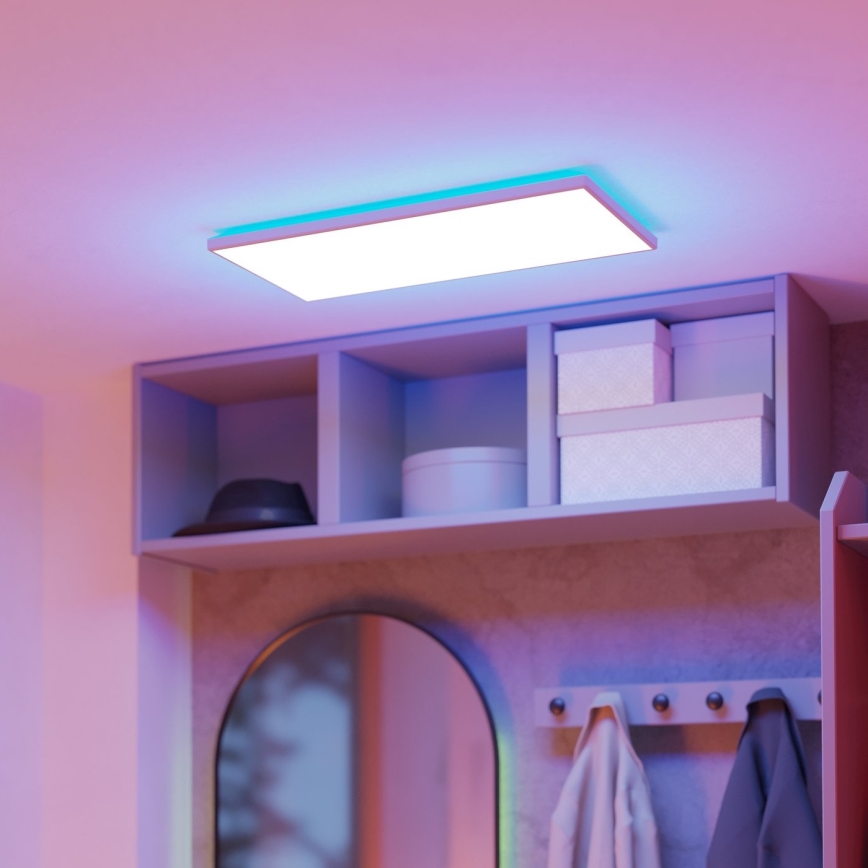 Eglo - LED RGBW Ljusreglerad vägglampa för badrum LED/17,2W/230V 2700-6500K 30x57cm IP44 vit ZigBee