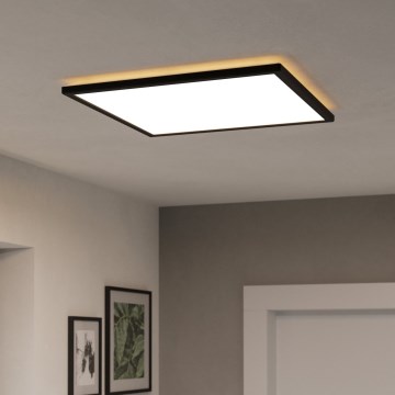 Eglo - LED RGBW Ljusreglerad vägglampa för badrum LED/17W/230V 2700-6500K 50x50cm IP44 svart ZigBee
