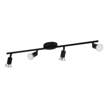 Eglo - LED spotlight 4xGU10/2,8W/230V 3000K svart