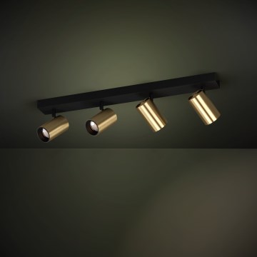 Eglo - LED spotlight 4xGU10/4,5W/230V 3000K svart/guld