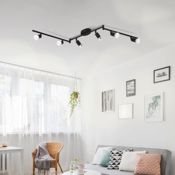 Eglo - LED spotlight 6xGU10/2,8W/230V 3000K svart