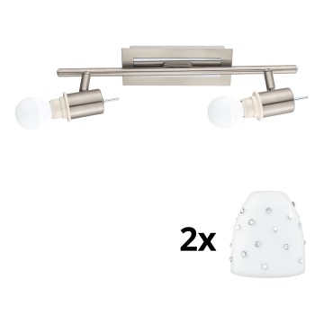 Eglo - LED spotlight MY CHOICE 2xE14/4W/230V matt krom/vit