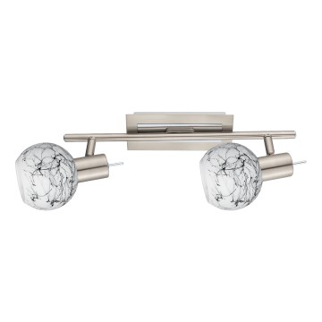 Eglo - LED spotlight MY CHOICE 2xE14/4W/230V matt krom/vit/svart