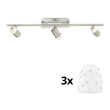 Eglo - LED spotlight MY CHOICE 3xE14/40W/230V matt krom/vit