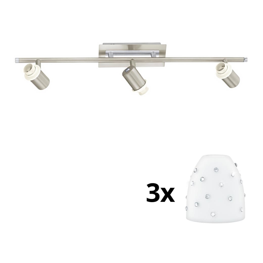 Eglo - LED spotlight MY CHOICE 3xE14/40W/230V matt krom/vit