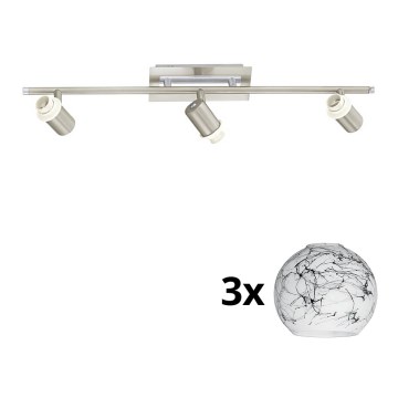 Eglo - LED spotlight MY CHOICE 3xE14/40W/230V matt krom/vit/svart
