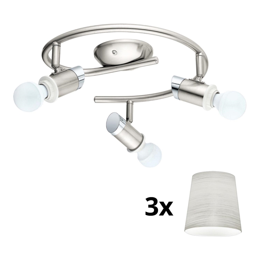 Eglo - LED spotlight MY CHOICE 3xE14/4W/230V  matt krom/grädde