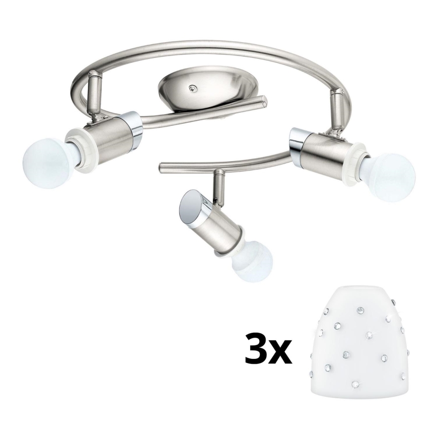 Eglo - LED spotlight MY CHOICE 3xE14/4W/230V  matt krom/vit