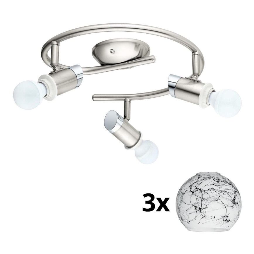 Eglo - LED spotlight MY CHOICE 3xE14/4W/230V  matt krom/vit/svart