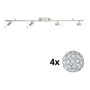 Eglo - LED spotlight MY CHOICE 4xE14/4W/230V matt krom