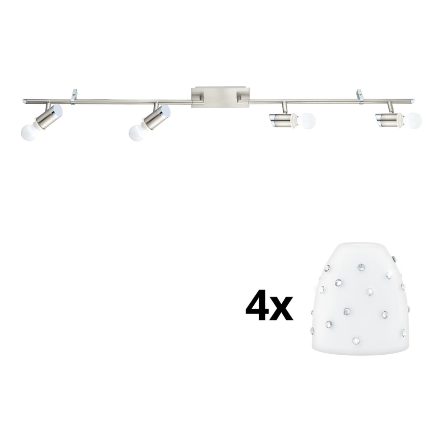 Eglo - LED spotlight MY CHOICE 4xE14/4W/230V  matt krom/vit