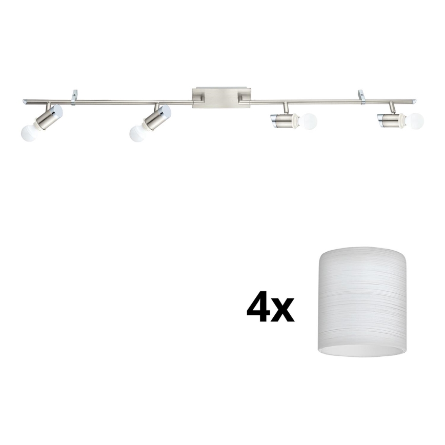 Eglo - LED spotlight MY CHOICE 4xE14/4W/230V  matt krom/vit