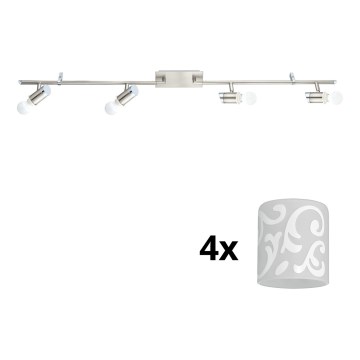 Eglo - LED spotlight MY CHOICE 4xE14/4W/230V matt krom/vit