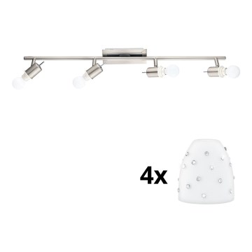 Eglo - LED spotlight MY CHOICE 4xE14/4W/230V matt krom/vit