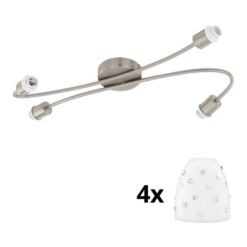 Eglo - LED spotlight MY CHOICE 4xE14/4W/230V matt krom/vit