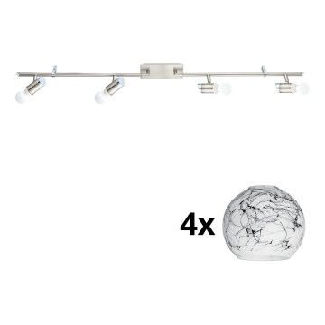 Eglo - LED spotlight MY CHOICE 4xE14/4W/230V  matt krom/vit/svart