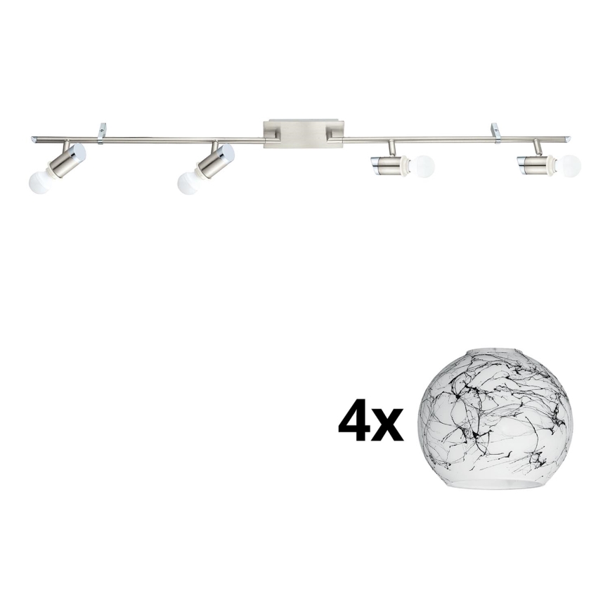 Eglo - LED spotlight MY CHOICE 4xE14/4W/230V  matt krom/vit/svart