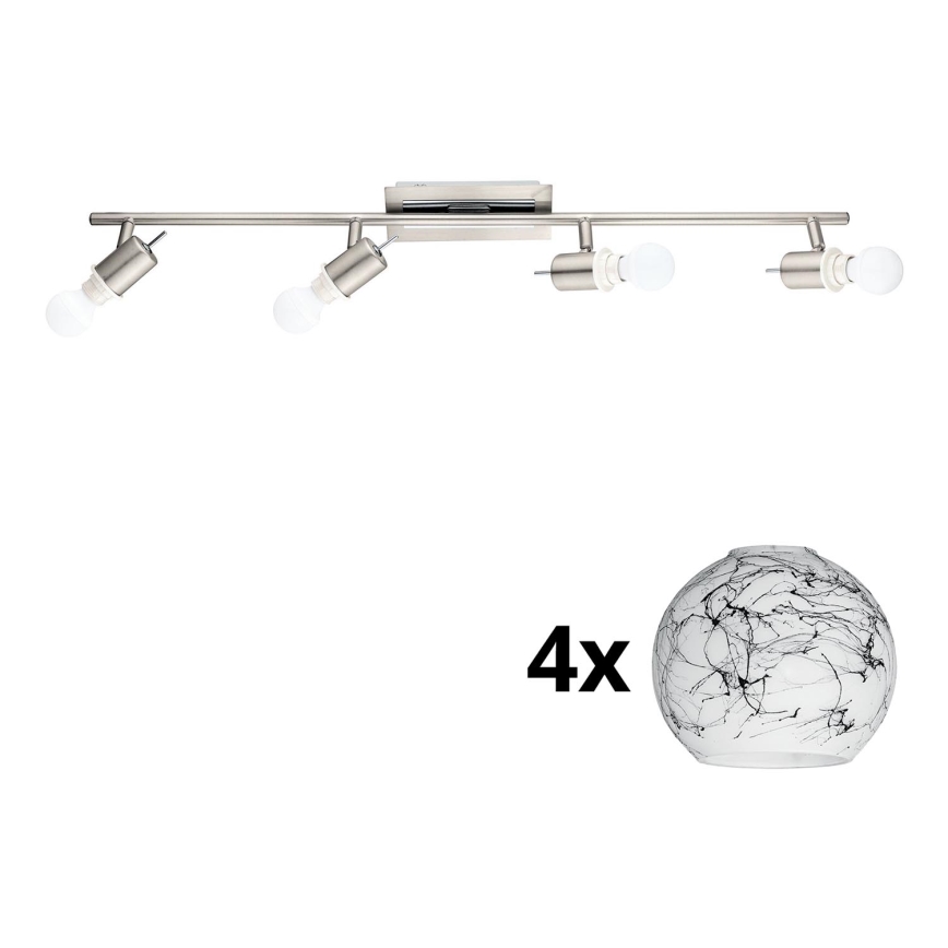 Eglo - LED spotlight MY CHOICE 4xE14/4W/230V matt krom/vit/svart