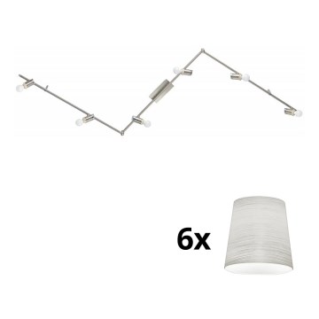 Eglo - LED spotlight MY CHOICE 6xE14/4W/230V matt krom/grädde