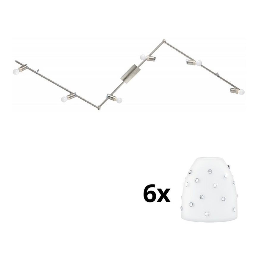 Eglo - LED spotlight MY CHOICE 6xE14/4W/230V matt krom/vit