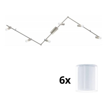 Eglo - LED spotlight MY CHOICE 6xE14/4W/230V matt krom/vit