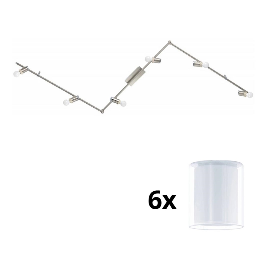 Eglo - LED spotlight MY CHOICE 6xE14/4W/230V matt krom/vit