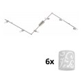 Eglo - LED spotlight MY CHOICE 6xE14/4W/230V matt krom/vit
