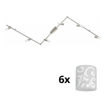 Eglo - LED spotlight MY CHOICE 6xE14/4W/230V matt krom/vit