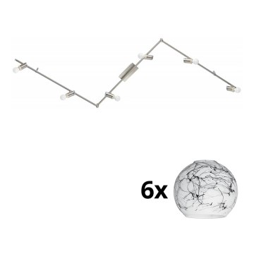 Eglo - LED spotlight MY CHOICE 6xE14/4W/230V matt krom/vit/svart