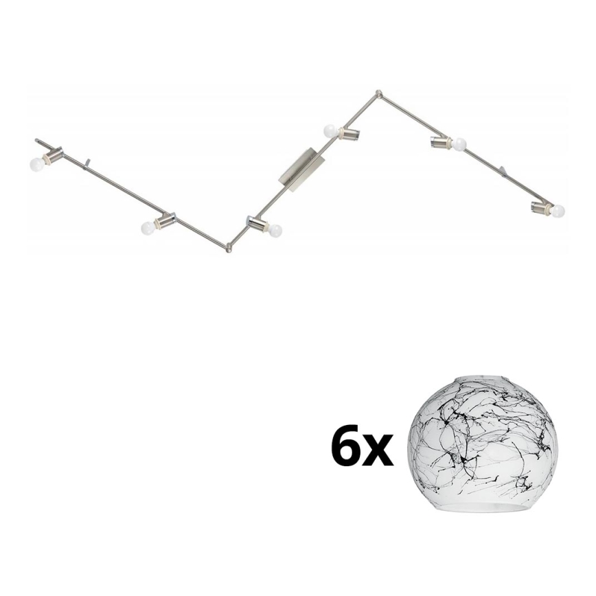 Eglo - LED spotlight MY CHOICE 6xE14/4W/230V matt krom/vit/svart
