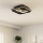 Eglo - LED taklampa 1xLED/16,2W/230V + 1xLED/9,2W 38x38 cm svart/guld
