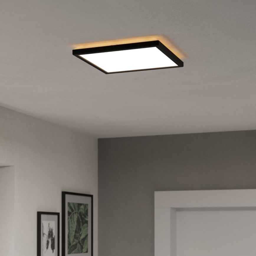 Eglo - LED taklampa för badrum LED/13,4W/230V 2700/4000/6500K 29x29 cm IP44 svart