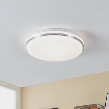 Eglo - LED taklampa för badrum LED/15,6W/230V IP44 skinande krom