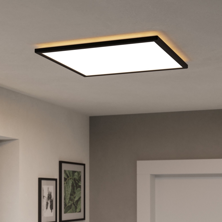 Eglo - LED taklampa för badrum LED/17W/230V 2700/4000/6500K 50x50 cm IP44 svart