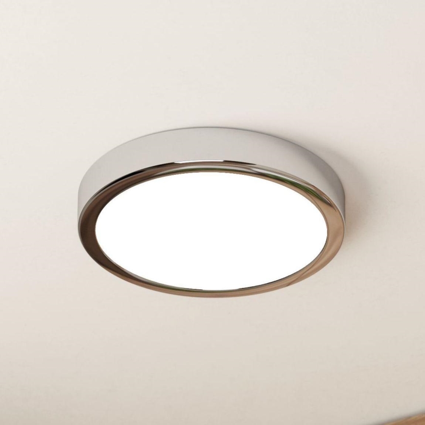 Eglo - LED taklampa för badrum LED/17W/230V IP44 skinande krom