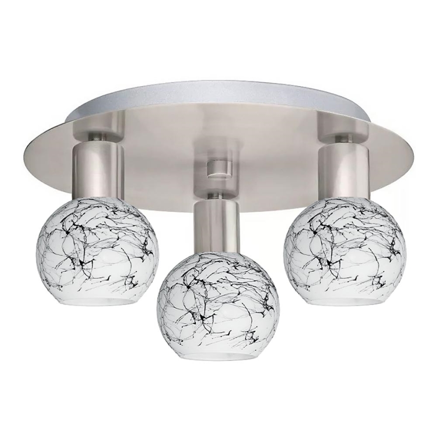 Eglo - LED taklampa MY CHOICE 3xE14/4W/230V matt krom/vit/svart