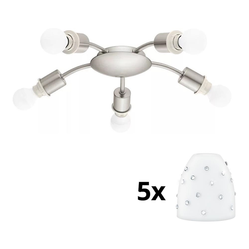 Eglo - LED taklampa MY CHOICE 5xE14/4W/230V  matt krom/vit