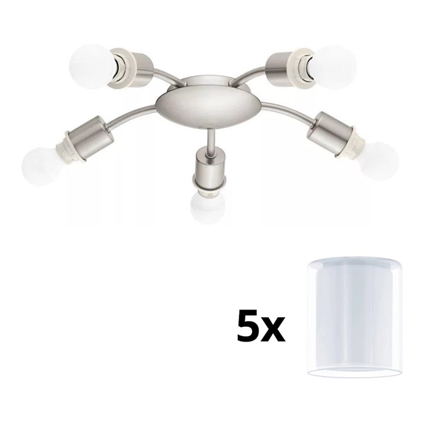 Eglo - LED taklampa MY CHOICE 5xE14/4W/230V  matt krom/vit