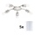 Eglo - LED taklampa MY CHOICE 5xE14/4W/230V  matt krom/vit