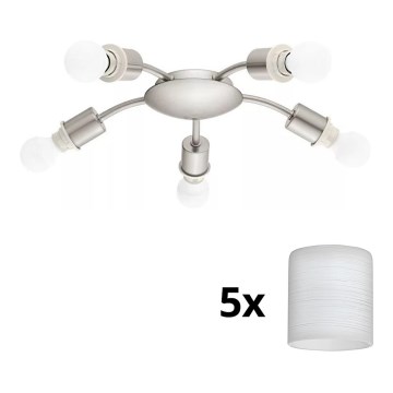 Eglo - LED taklampa MY CHOICE 5xE14/4W/230V  matt krom/vit