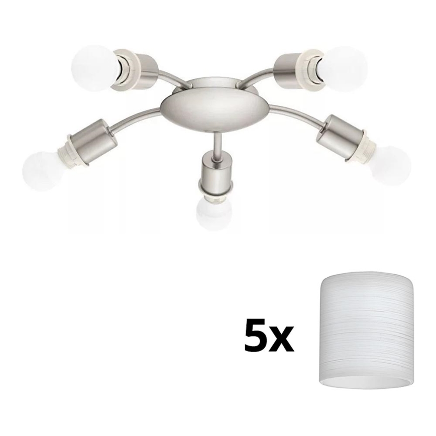 Eglo - LED taklampa MY CHOICE 5xE14/4W/230V  matt krom/vit