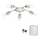 Eglo - LED taklampa MY CHOICE 5xE14/4W/230V  matt krom/vit