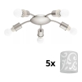 Eglo - LED taklampa MY CHOICE 5xE14/4W/230V  matt krom/vit